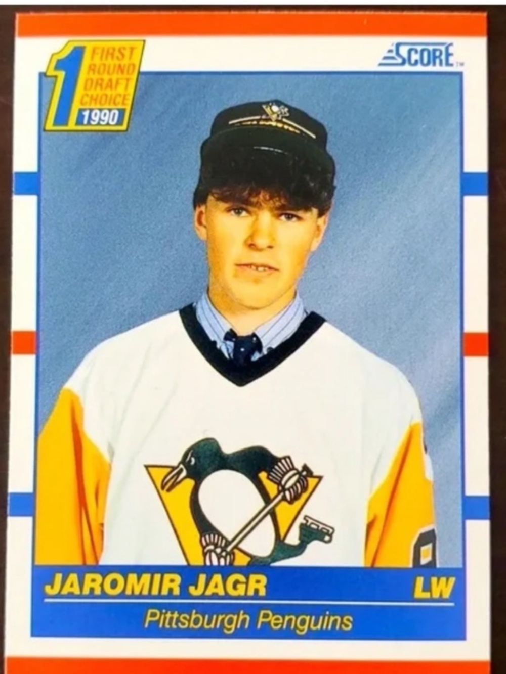 Jaromir Jagr 1990/91 Score Pittsburgh Penguins Rookie RC Hockey Card